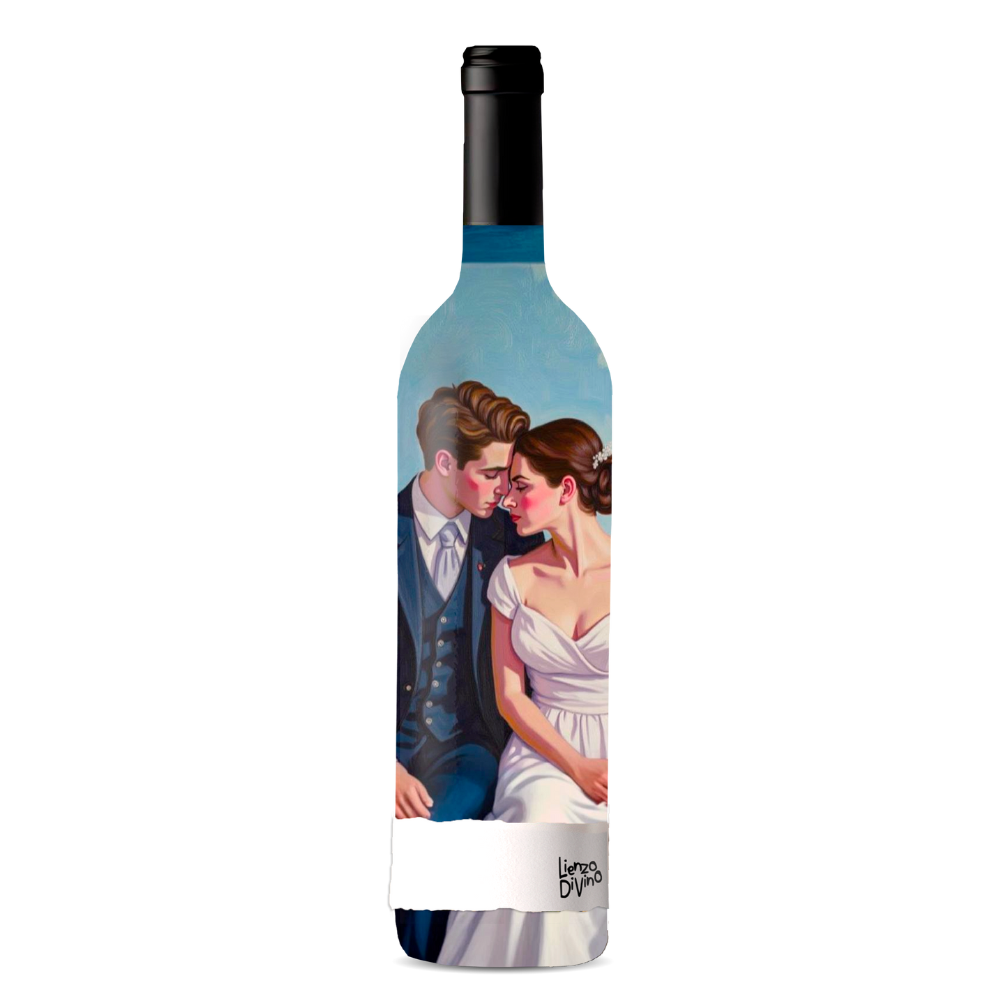 Novios en el jardín pintada a mano🖌️ (Personalizada)